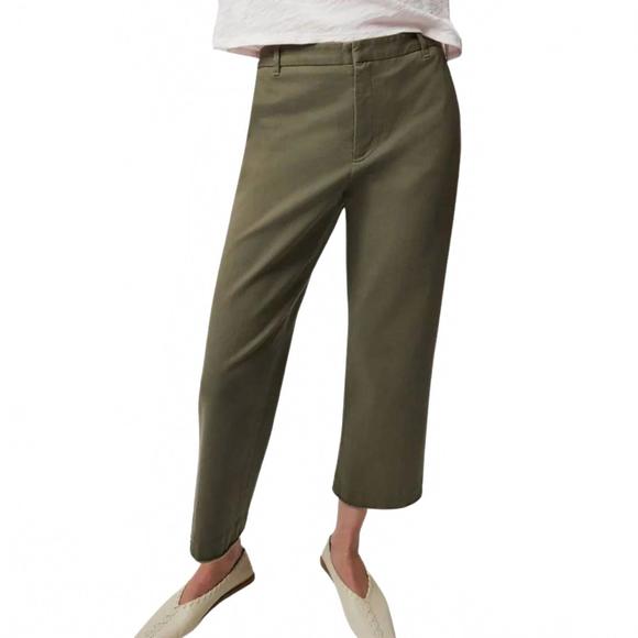 NEW ATM cotton twill boyfriend pant in army